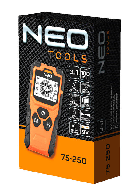 Detektor s displejom, 3 v 1 od NEO TOOLS nájdeš na naravis.sk