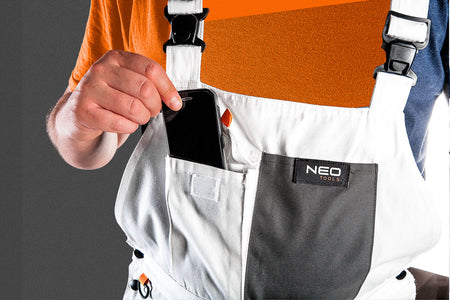 Nohavice s trakmi, biela, veľkosť XL/56 od NEO TOOLS nájdeš na naravis.sk