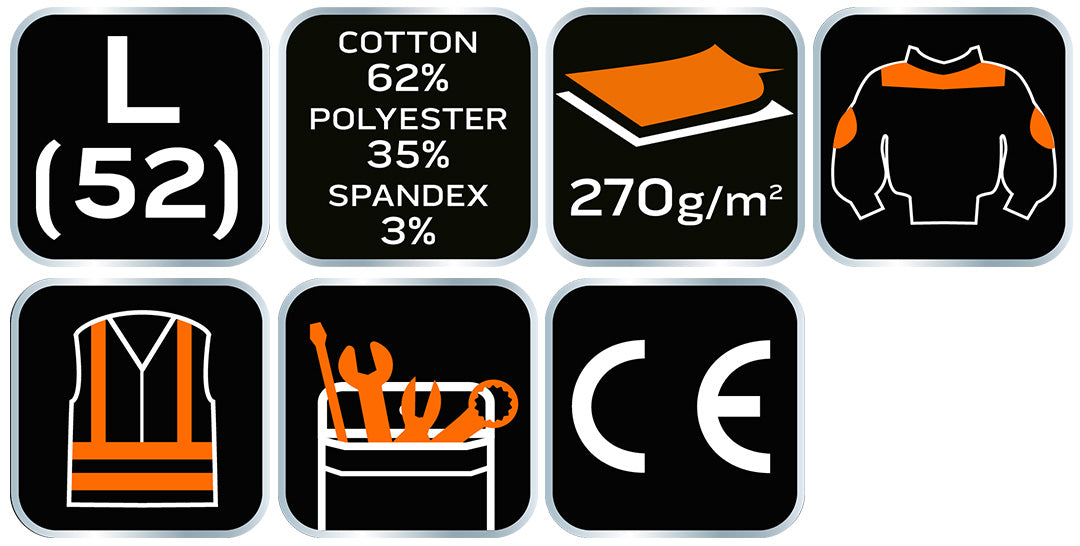 Pracovná blúzka PREMIUM, 62% bavlna, 35% polyester, 3% elastan, veľkosť L od NEO TOOLS nájdeš na naravis.sk