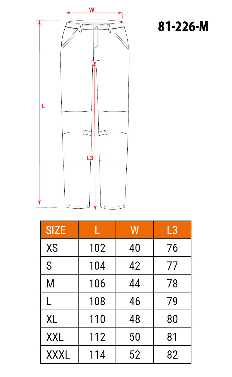 Pracovné nohavice PREMIUM, 62% bavlna, 35% polyester, 3% elastan, veľkosť M od NEO TOOLS nájdeš na naravis.sk