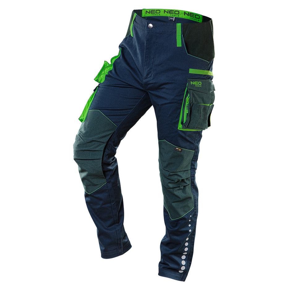 Pracovné nohavice PREMIUM, 62% bavlna, 35% polyester, 3% elastan, veľkosť S od NEO TOOLS nájdeš na naravis.sk