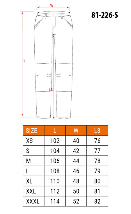 Pracovné nohavice PREMIUM, 62% bavlna, 35% polyester, 3% elastan, veľkosť S od NEO TOOLS nájdeš na naravis.sk