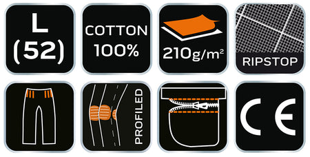 Pracovné nohavice PREMIUM, 100% bavlna, ripstop, veľkosť L od NEO TOOLS nájdeš na naravis.sk