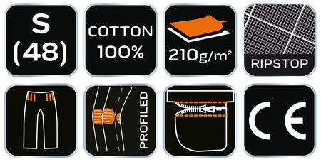 Pracovné nohavice PREMIUM, 100% bavlna, ripstop, veľkosť S od NEO TOOLS nájdeš na naravis.sk