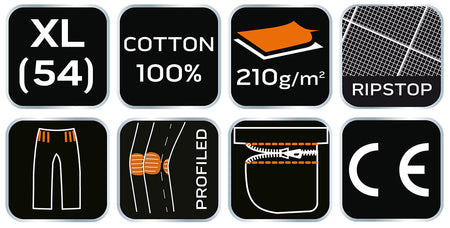 Pracovné nohavice PREMIUM, 100% bavlna, ripstop, veľkosť XL od NEO TOOLS nájdeš na naravis.sk
