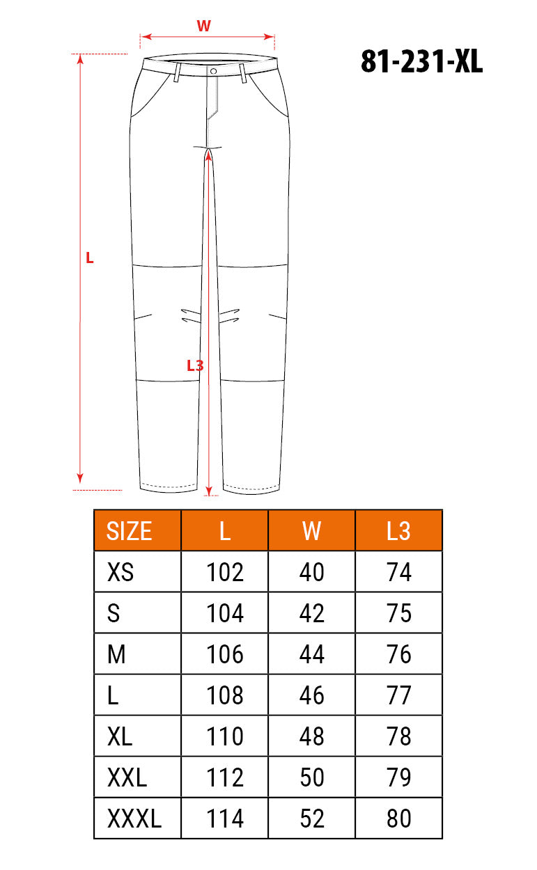 PREMIUM,4-cestné elastické pracovné nohavice, veľkosť XL od NEO TOOLS nájdeš na naravis.sk