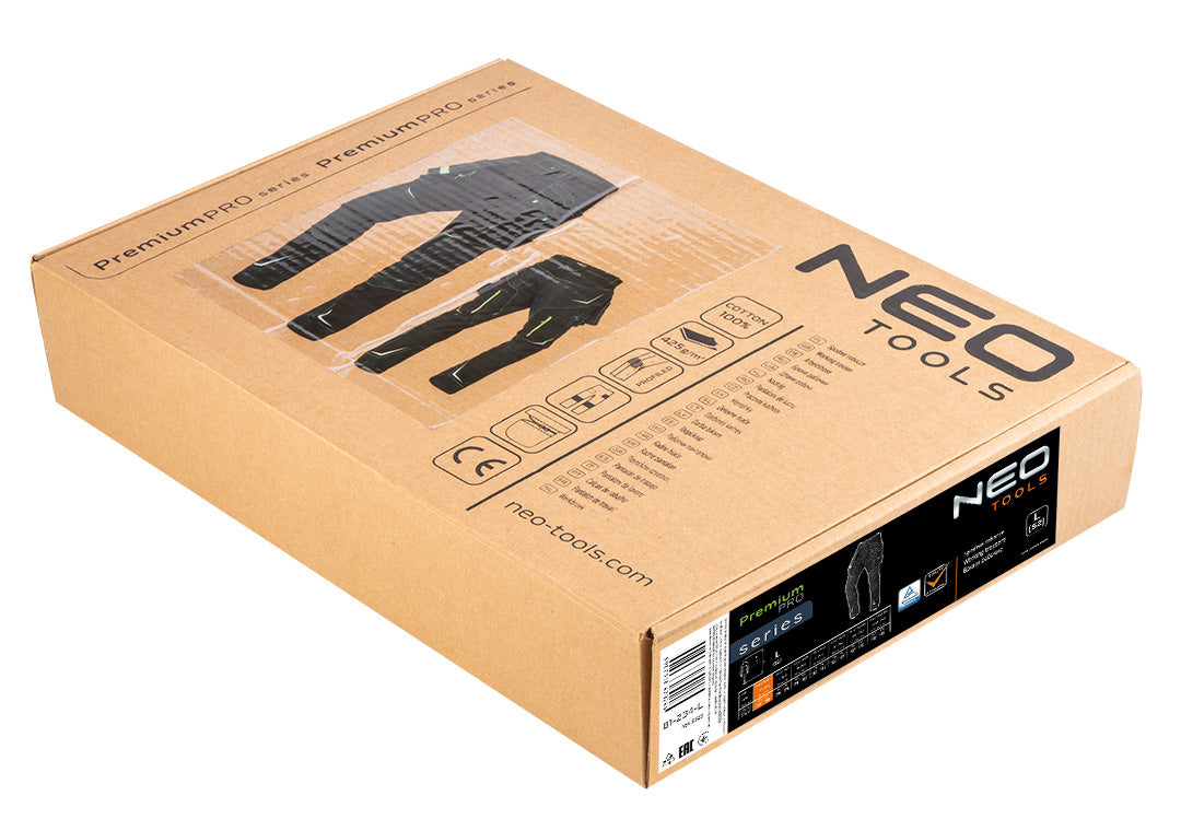 Pracovné nohavice Premium PRO, veľkosť L od NEO TOOLS nájdeš na naravis.sk