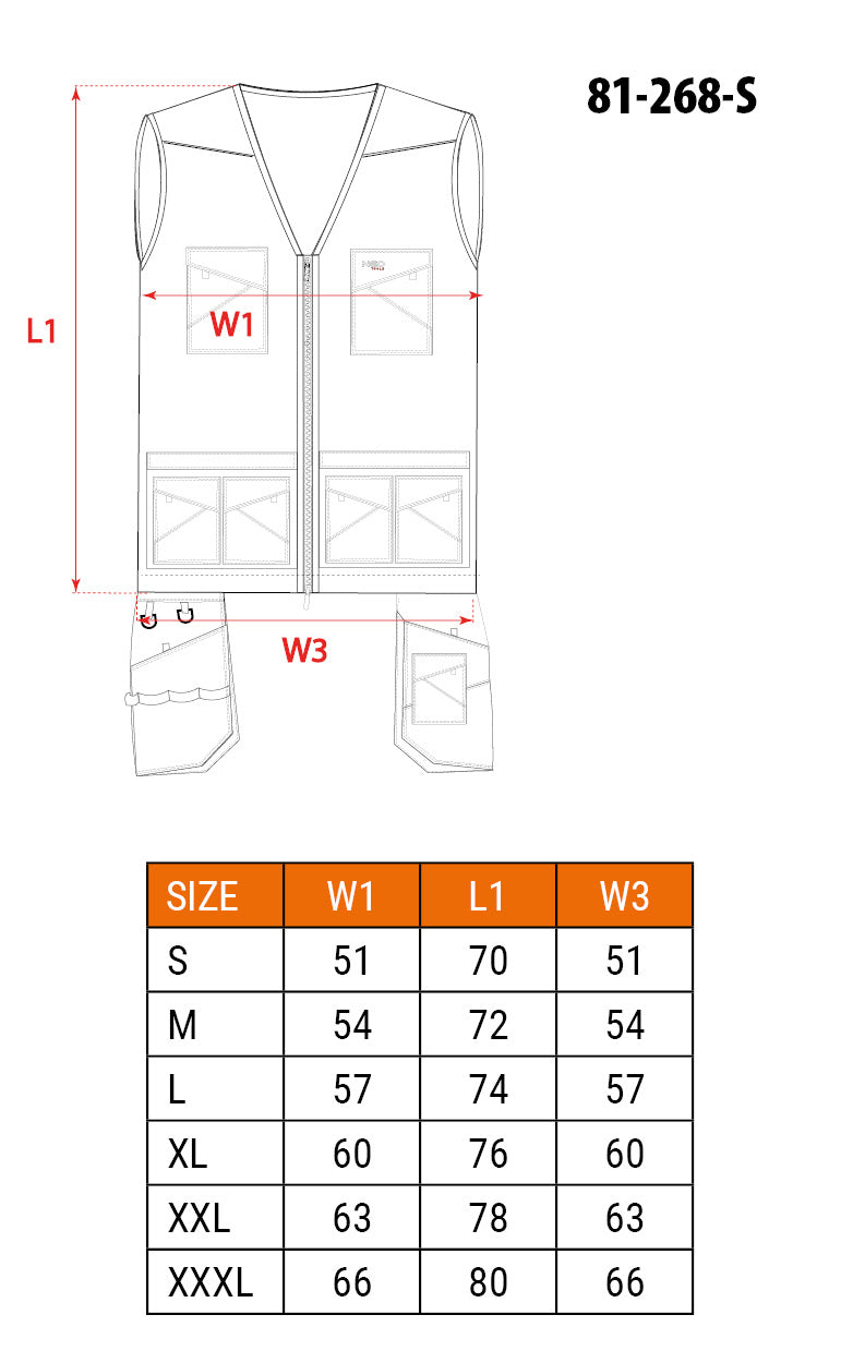 Pracovná vesta HD Slim, veľkosť S od NEO TOOLS nájdeš na naravis.sk