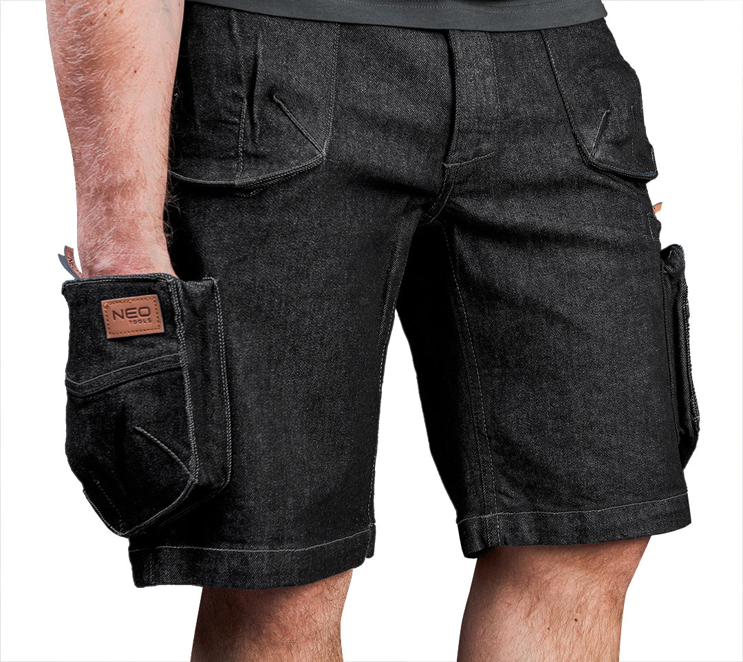 Pracovné šortky DENIM, čierne, veľkosť L od NEO TOOLS nájdeš na naravis.sk