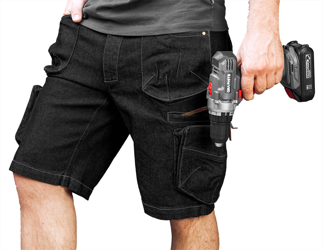 Krátke pracovné šortky DENIM, čierne, veľkosť XXL od NEO TOOLS nájdeš na naravis.sk