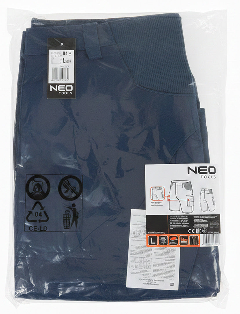 Krátke šortky Mix&Match, elastický pás, tmavomodré, veľkosť L od NEO TOOLS nájdeš na naravis.sk