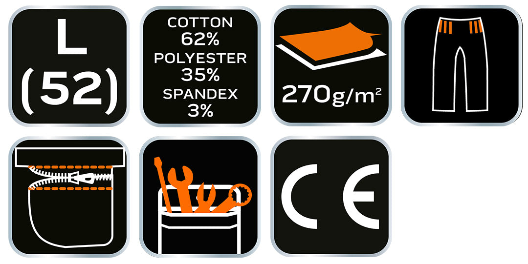 PREMIUM krátke šortky, 62% bavlna, 35% polyester, 3% elastan, veľkosť L od NEO TOOLS nájdeš na naravis.sk