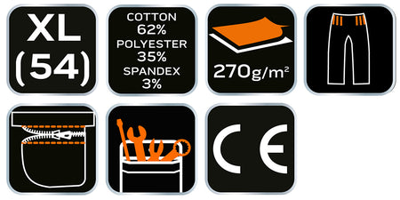 PREMIUM krátke šortky, 62% bavlna, 35% polyester, 3% elastan, veľkosť XL od NEO TOOLS nájdeš na naravis.sk