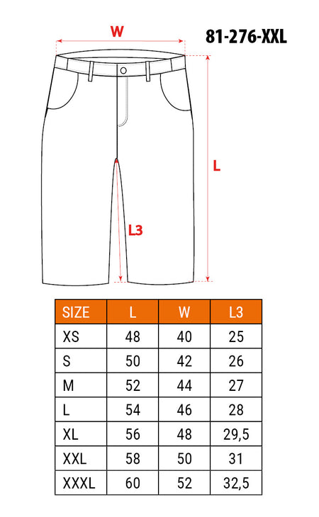 Krátke šortky PREMIUM, 62% bavlna, 35% polyester, 3% elastan, veľkosť XXL od NEO TOOLS nájdeš na naravis.sk
