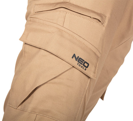 Pracovné nohavice OUTDOOR, typ jogger, béžové, veľkosť XL od NEO TOOLS nájdeš na naravis.sk