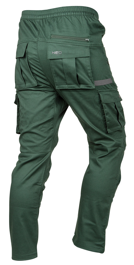 Pracovné nohavice OUTDOOR, typ jogger, zelené, veľkosť XXXL od NEO TOOLS nájdeš na naravis.sk