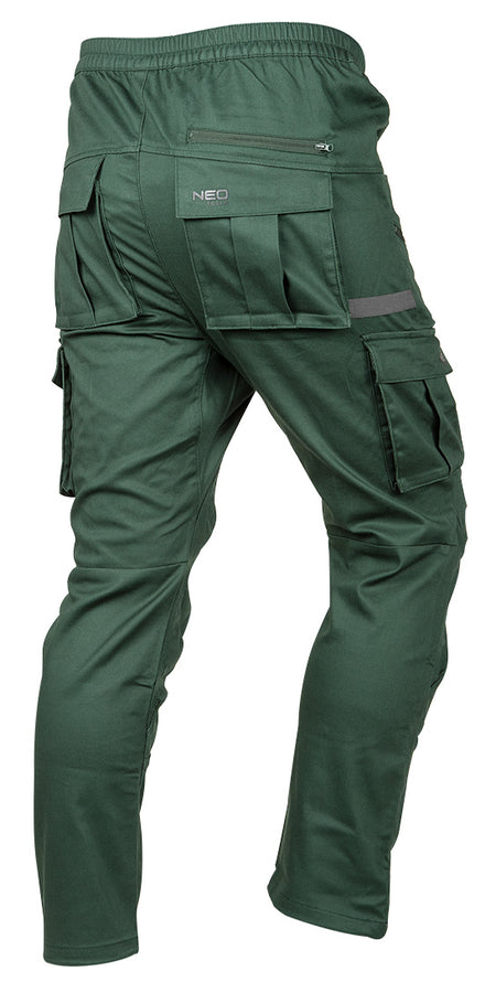Pracovné nohavice OUTDOOR, typ jogger, zelené, veľkosť XXXL od NEO TOOLS nájdeš na naravis.sk