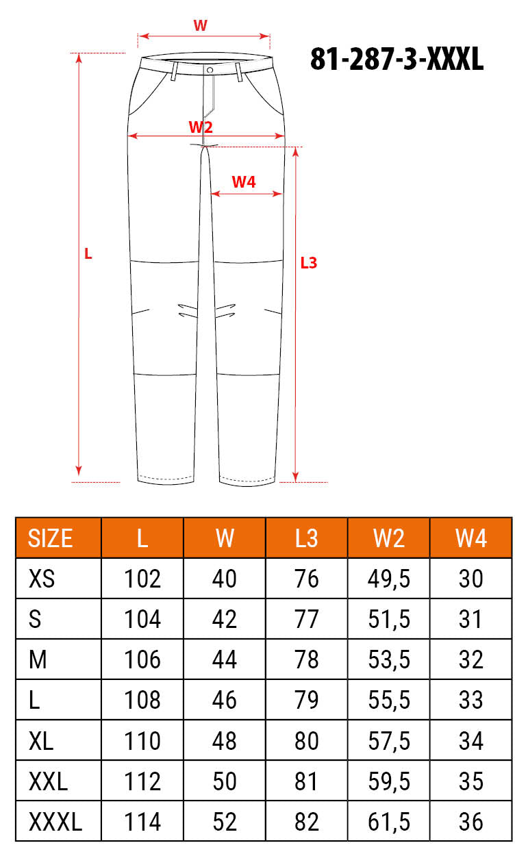 Pracovné nohavice Mix&Match, Canvas, sivé, veľkosť XXXL od NEO TOOLS nájdeš na naravis.sk