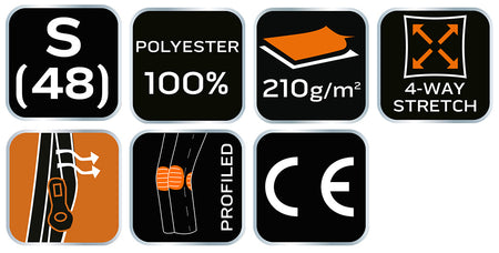Pracovné nohavice OUTDOOR, 4-cestný elastický materiál, horčicovo sivá, veľkosť S od NEO TOOLS nájdeš na naravis.sk