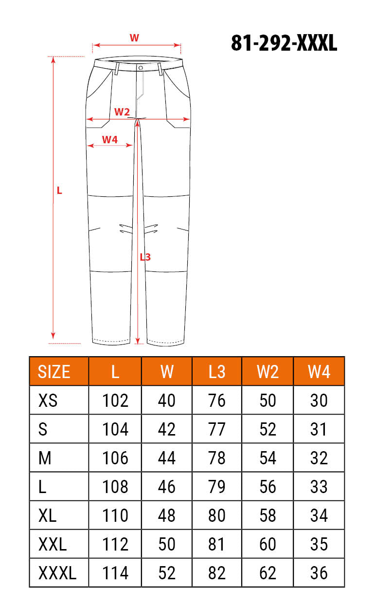 Pracovné nohavice OUTDOOR, 4-cestný elastický materiál, horčicovo šedá, veľkosť XXXL od NEO TOOLS nájdeš na naravis.sk