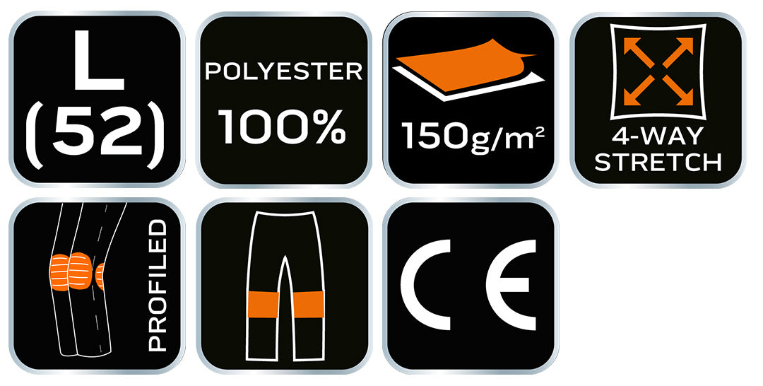 Pracovné nohavice OUTDOOR, 4-cestný elastický materiál, holubica, veľkosť L od NEO TOOLS nájdeš na naravis.sk