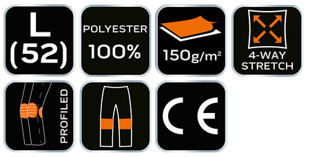 Pracovné nohavice OUTDOOR, 4-cestný elastický materiál, holubica, veľkosť L od NEO TOOLS nájdeš na naravis.sk