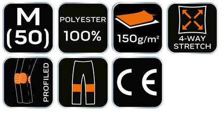 Pracovné nohavice OUTDOOR, 4-cestný elastický materiál, holubica, veľkosť M od NEO TOOLS nájdeš na naravis.sk
