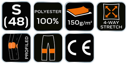 Pracovné nohavice OUTDOOR, 4-cestný streč, holub, veľkosť S od NEO TOOLS nájdeš na naravis.sk