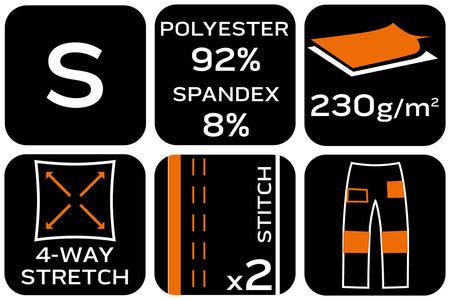 Pracovné nohavice Mix&Match, 4-cestný streč, čierno-zelené, veľkosť S od NEO TOOLS nájdeš na naravis.sk