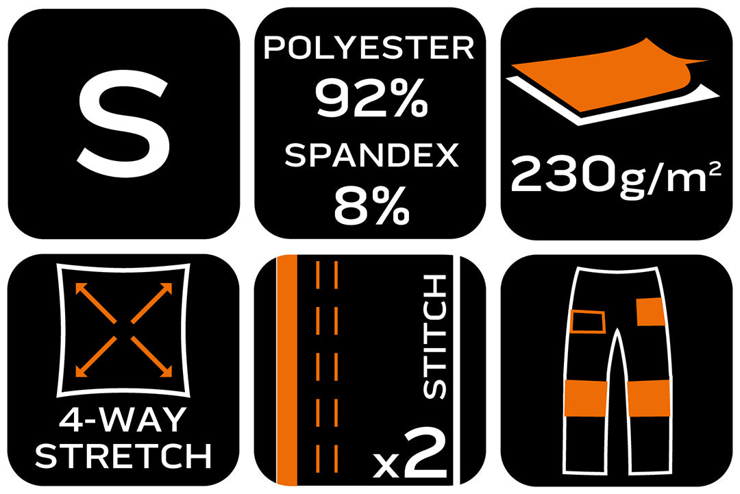 Pracovné nohavice Mix&Match, 4-cestný streč, tmavomodro-zelené, veľkosť S od NEO TOOLS nájdeš na naravis.sk