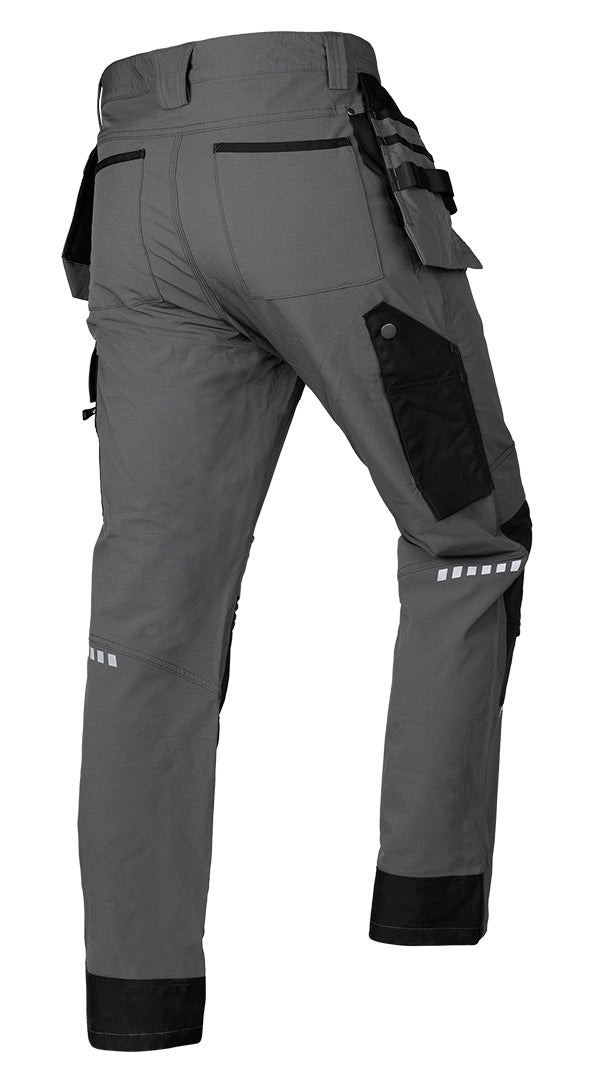 Pracovné nohavice Mix&Match, 4-cestný elastický materiál, s puzdrami, Cordura, šedá/čierna, veľkosť XS od NEO TOOLS nájdeš na naravis.sk