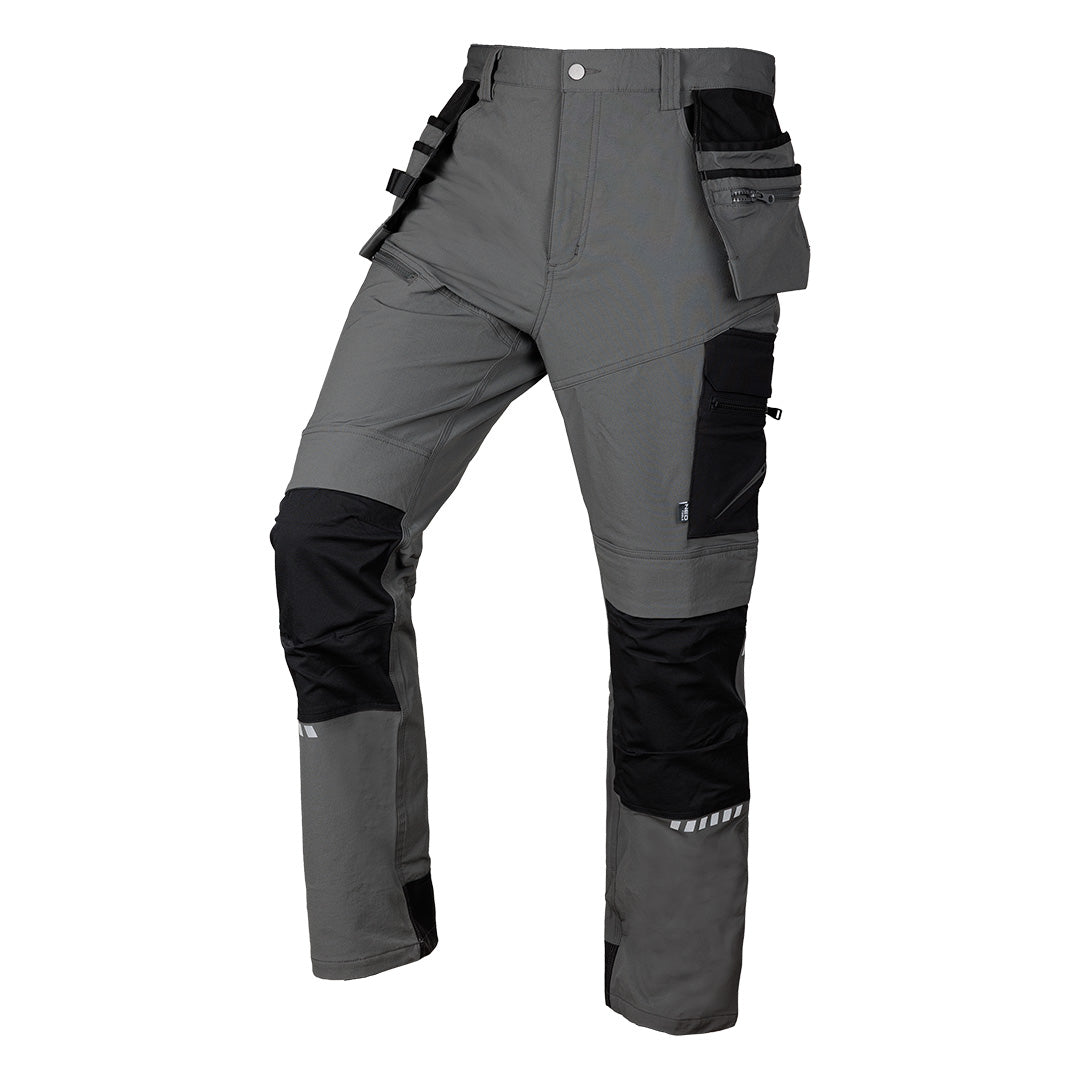 Pracovné nohavice Mix&Match, 4-cestný elastický materiál, s puzdrami, Cordura, šedá/čierna, veľkosť XXL od NEO TOOLS nájdeš na naravis.sk