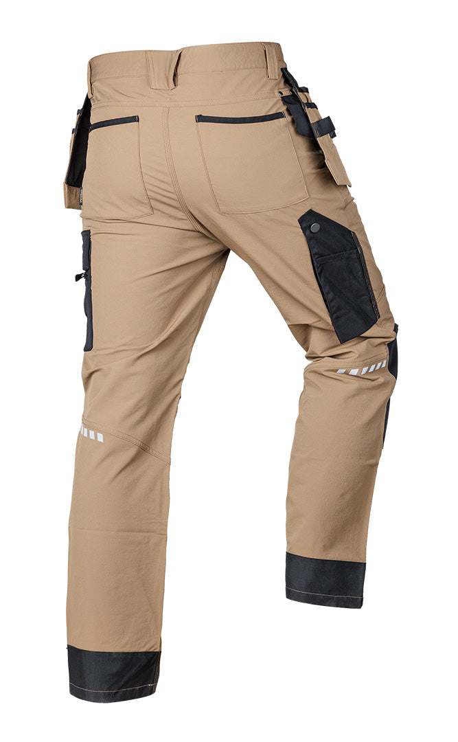 Pracovné nohavice Mix&Match, 4-cestný streč, s puzdrami, Cordura, béžová/čierna, veľkosť XXL od NEO TOOLS nájdeš na naravis.sk