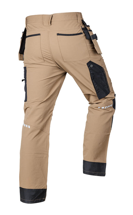 Pracovné nohavice Mix&Match, 4-cestný streč, s puzdrami, Cordura, béžová/čierna, veľkosť XXL od NEO TOOLS nájdeš na naravis.sk