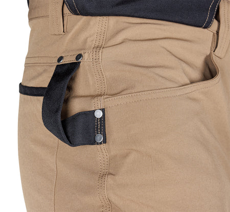 Pracovné nohavice Mix&Match, 4-cestný streč, s puzdrami, Cordura, béžová/čierna, veľkosť XXL od NEO TOOLS nájdeš na naravis.sk