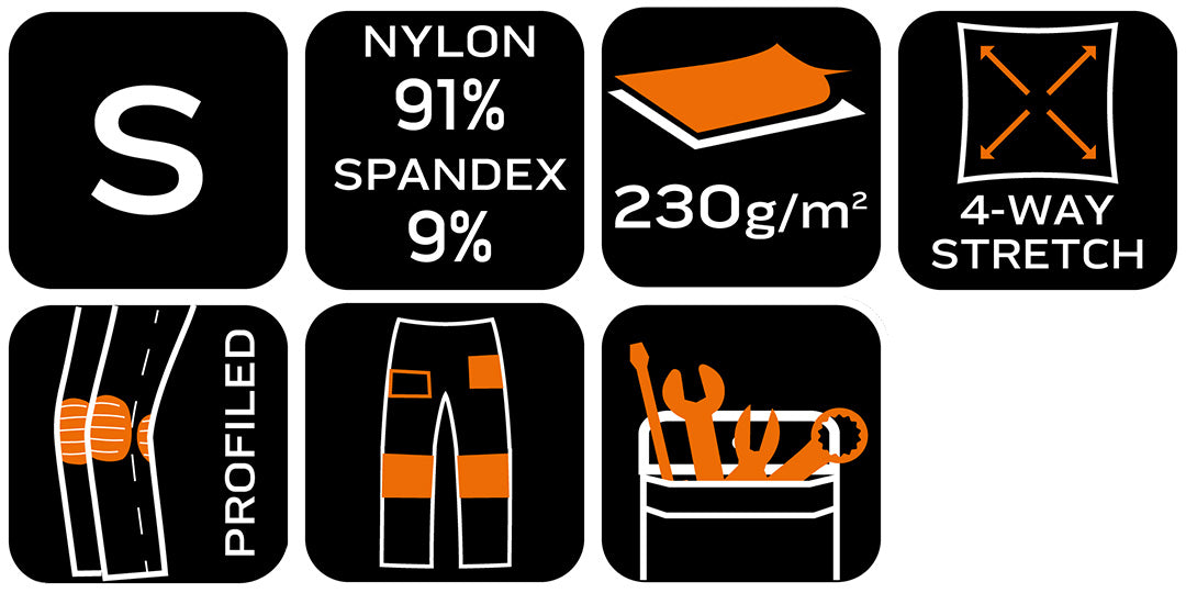 Pracovné nohavice Mix&Match, 4-cestný streč, s puzdrami, Cordura, čierne, veľkosť S od NEO TOOLS nájdeš na naravis.sk