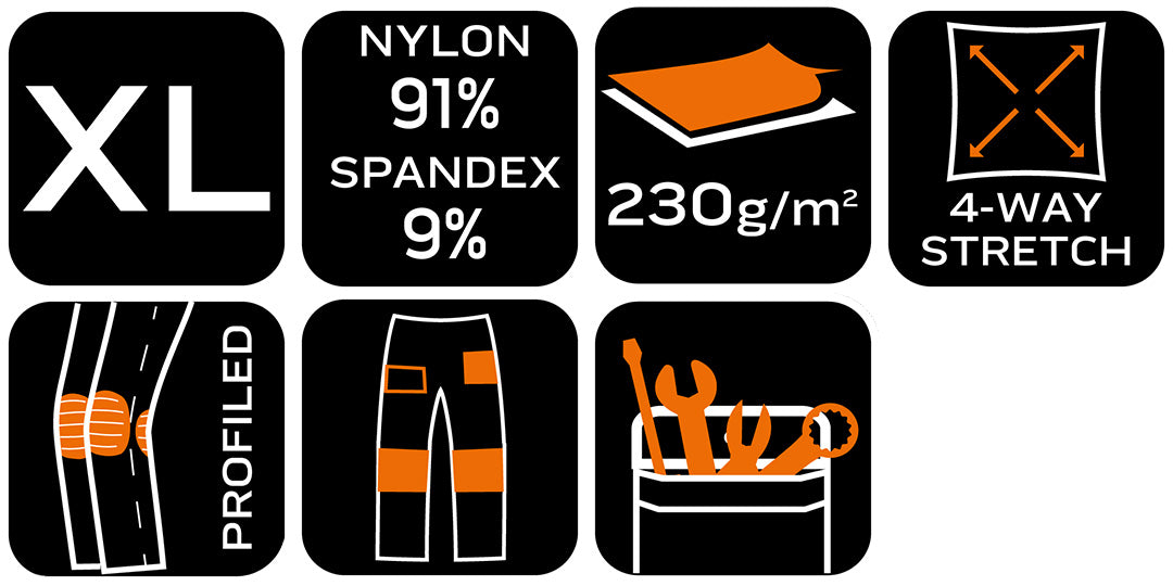 Pracovné nohavice Mix&Match, 4-cestný streč, s puzdrami, Cordura, čierne, veľkosť XL od NEO TOOLS nájdeš na naravis.sk