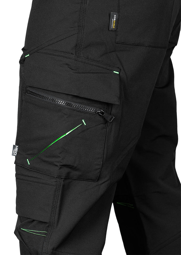 Pracovné nohavice Mix&Match, 4-cestný streč, s puzdrami, Cordura, čierne, veľkosť XS od NEO TOOLS nájdeš na naravis.sk