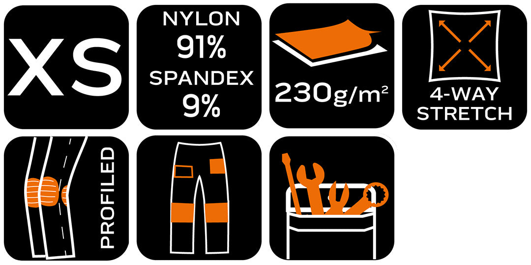 Pracovné nohavice Mix&Match, 4-cestný streč, s puzdrami, Cordura, čierne, veľkosť XS od NEO TOOLS nájdeš na naravis.sk
