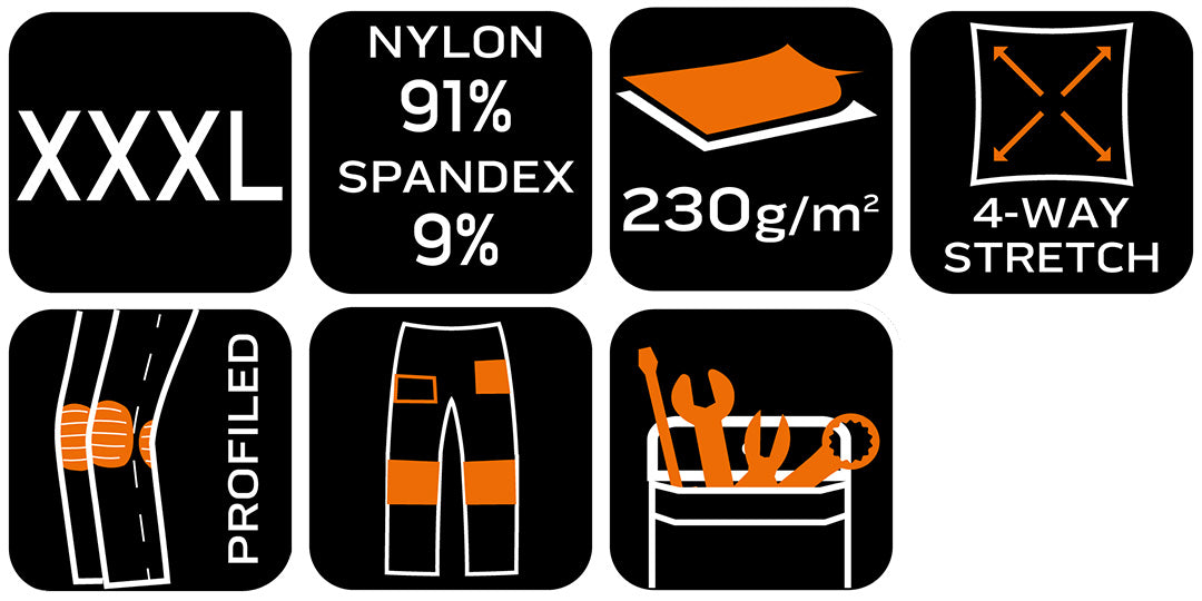 Pracovné nohavice Mix&Match, 4-cestný streč, s puzdrami, Cordura, čierne, veľkosť XXXL od NEO TOOLS nájdeš na naravis.sk