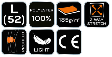 Pracovné nohavice OUTDOOR, 2-cestný elastický materiál, sivé, veľkosť L od NEO TOOLS nájdeš na naravis.sk