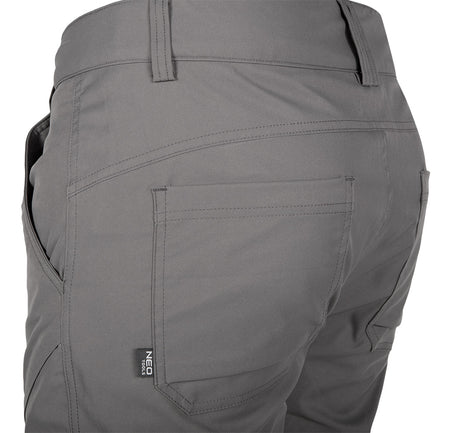 Pracovné nohavice OUTDOOR, 2-cestný elastický materiál, sivé, veľkosť M od NEO TOOLS nájdeš na naravis.sk