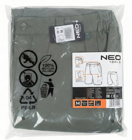 Mix&Match 2-cestné elastické krátke šortky, zelené, veľkosť M od NEO TOOLS nájdeš na naravis.sk