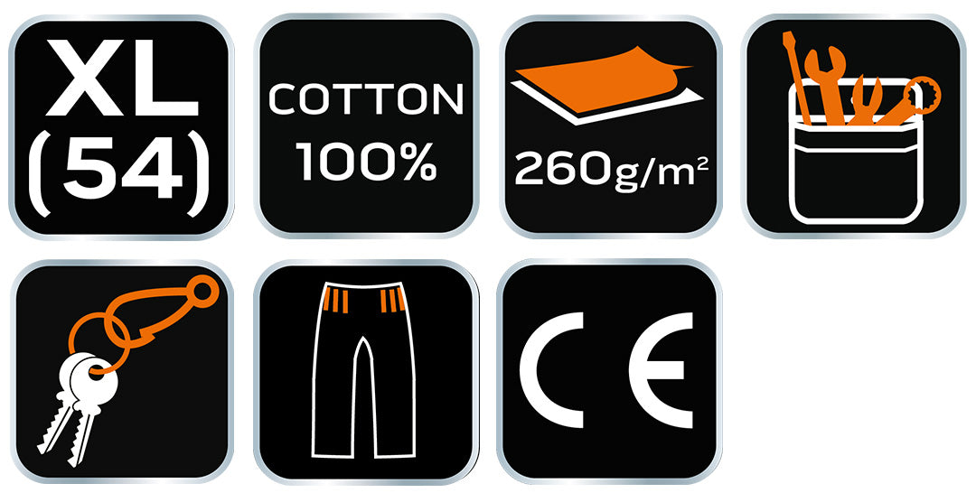 Krátke nohavice, 100 % bavlna, veľkosť XL od NEO TOOLS nájdeš na naravis.sk