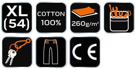 Krátke nohavice, 100 % bavlna, veľkosť XL od NEO TOOLS nájdeš na naravis.sk