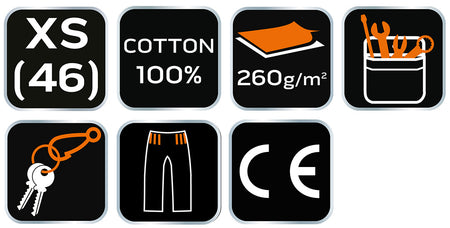 Krátke nohavice, 100 % bavlna, veľkosť XS od NEO TOOLS nájdeš na naravis.sk