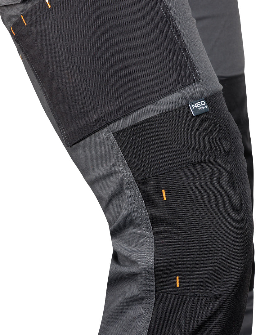 Pracovné nohavice Mix&Match, plátno, výstuhy Cordura, sivá/čierna, veľkosť L od NEO TOOLS nájdeš na naravis.sk