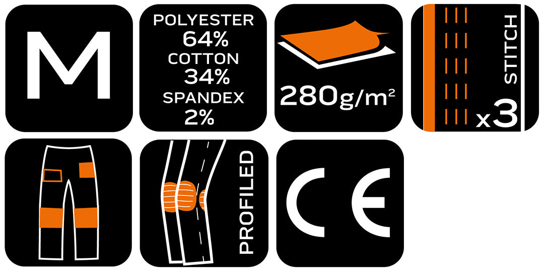 Pracovné nohavice Mix&Match, plátno, výstuhy Cordura, sivá/čierna, veľkosť M od NEO TOOLS nájdeš na naravis.sk