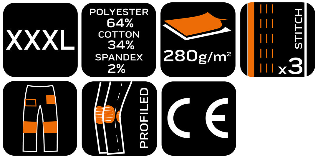 Pracovné nohavice Mix&Match, plátno, výstuhy Cordura, sivá/čierna, veľkosť XXXL od NEO TOOLS nájdeš na naravis.sk