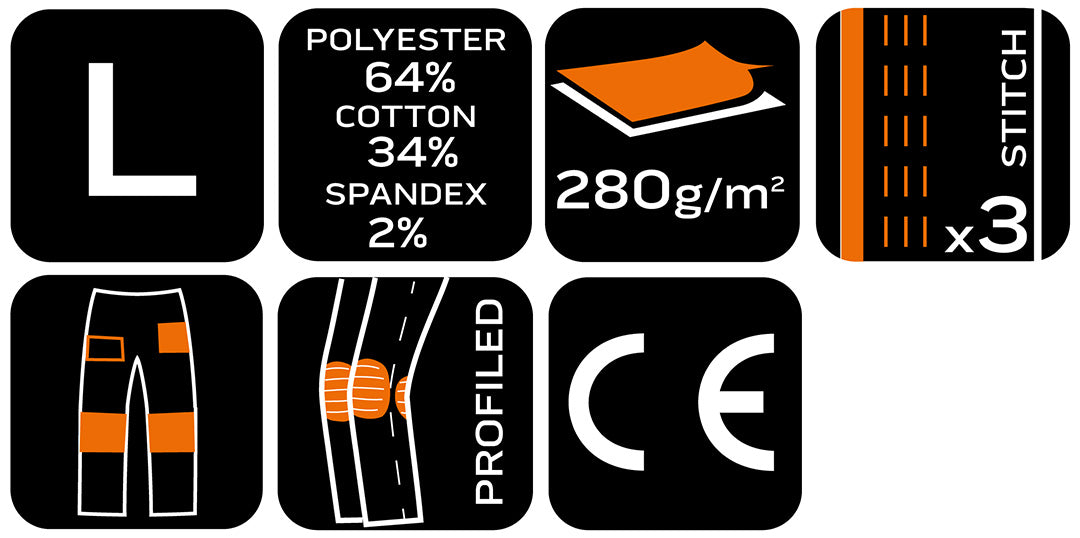Pracovné nohavice Mix&Match, plátno, výstuhy Cordura, béžová/čierna, veľkosť L od NEO TOOLS nájdeš na naravis.sk